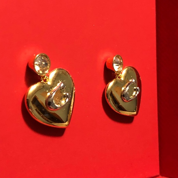 Coach heart dangle earrings - Picture 2 of 3